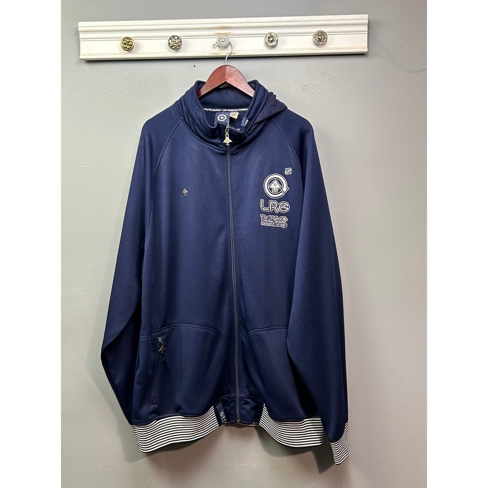 LRG Lifted Research Group Blue Full Zip Track Jacket Mens 4XL Streetwear Urban